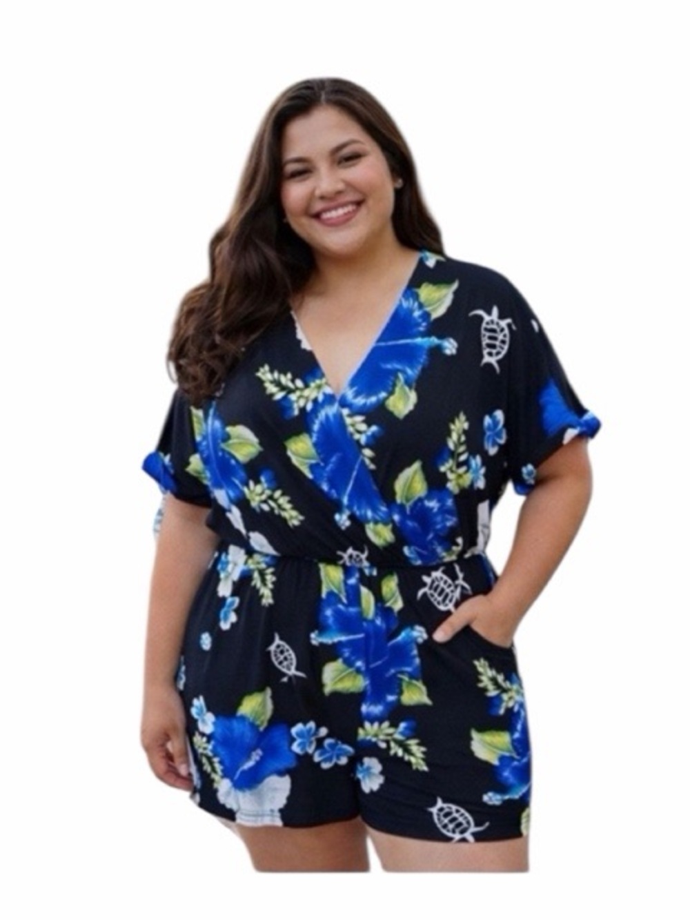 S&S Aloha Fashion Hawaiian‎ Floral Shorts Romper
